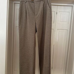 Women's Tailored Wide-Leg Trousers in Brown